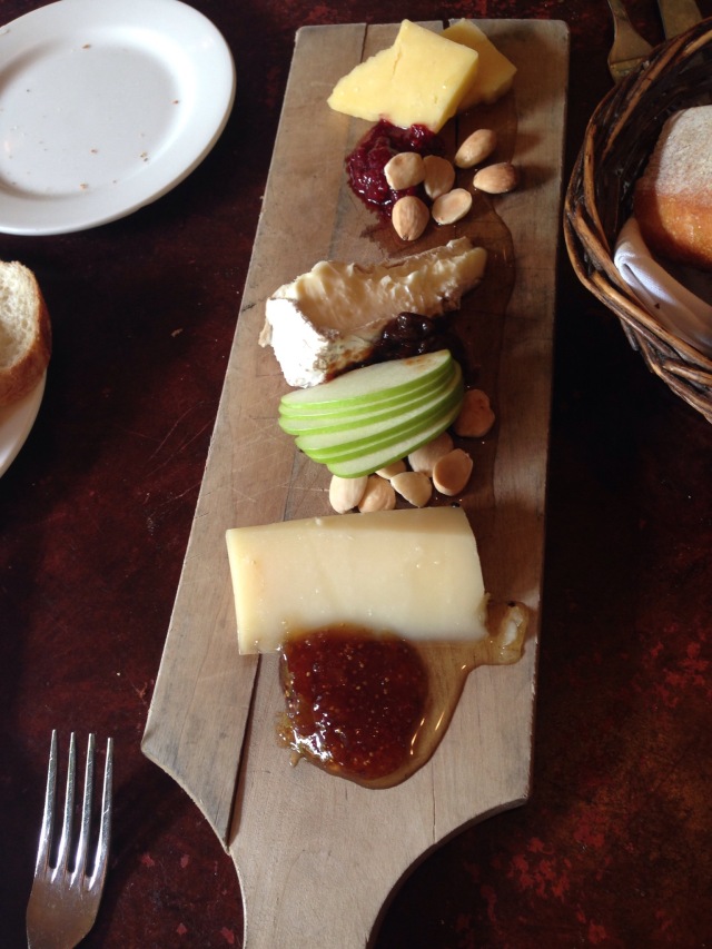 Cheese plate at Parc